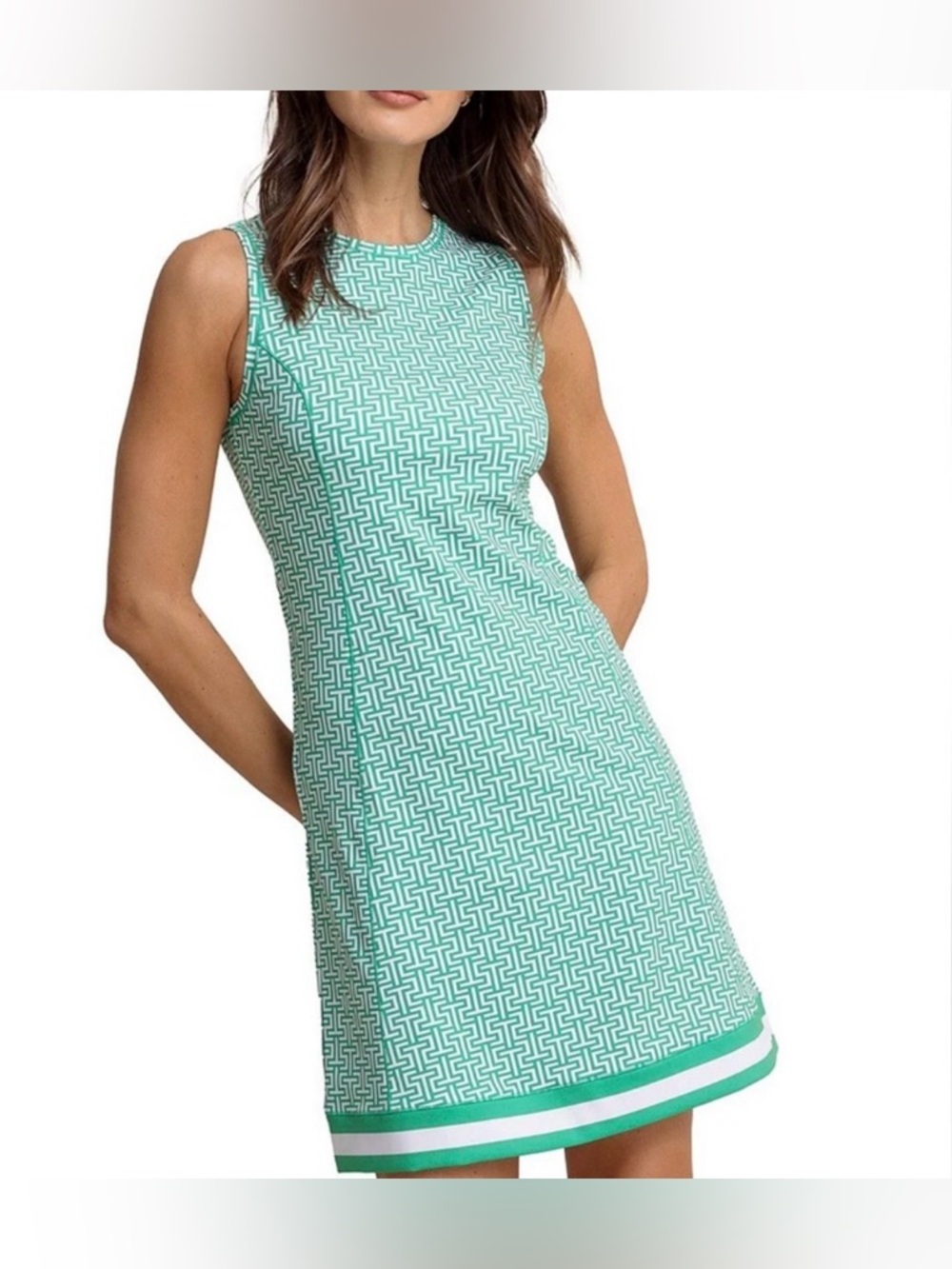 Southern Tide Lyllee ST Geo Printed Performance Dress XS